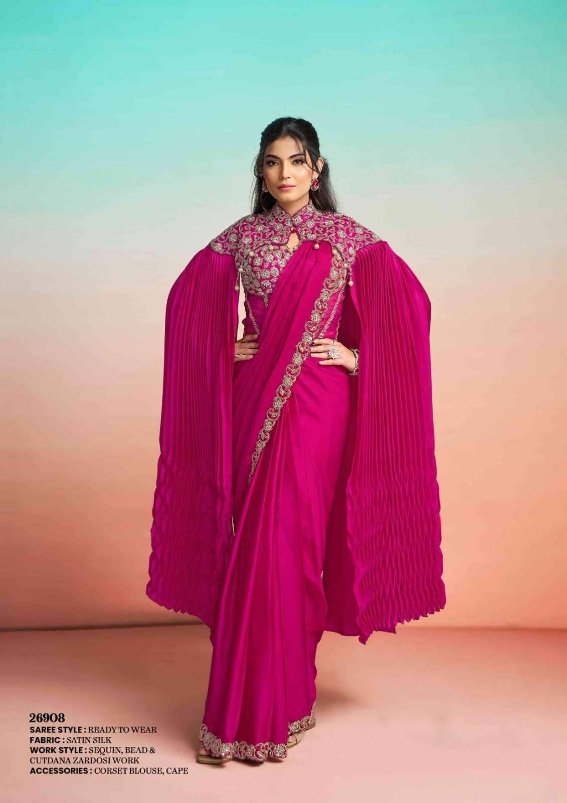 It Girl Edit By Mahotsav Creation 26906 To 26919 Series Indian Traditional Wear Collection Beautiful Stylish Fancy Colorful Party Wear & Occasional Wear Pure Silk Sarees At Wholesale Price